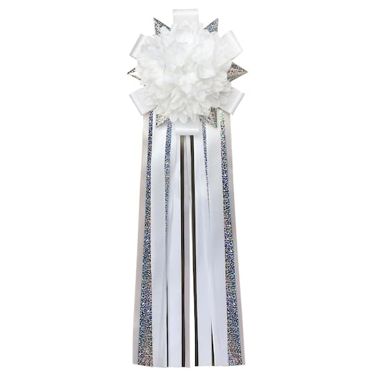 22" White & Silver Single Homecoming Garter by Celebrate It™